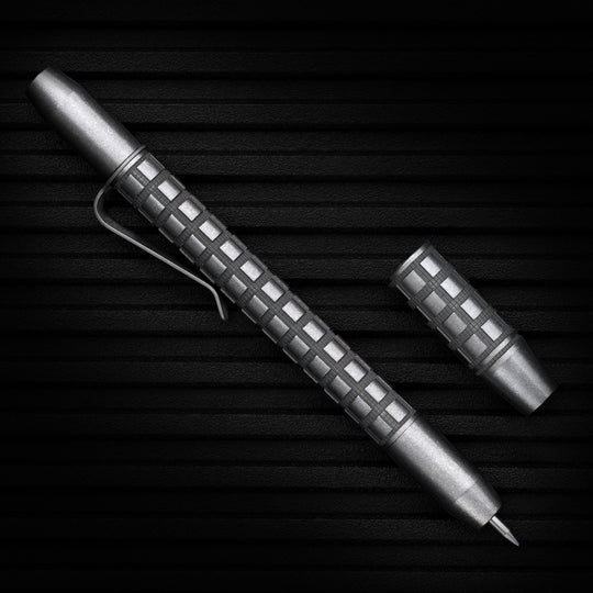 Titanium TechLiner Aero Pen -- 8-Bit Lattice LE (Tumbled)