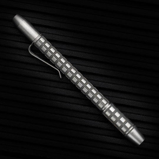 Titanium TechLiner Aero Pen -- 8-Bit Lattice LE (Tumbled)