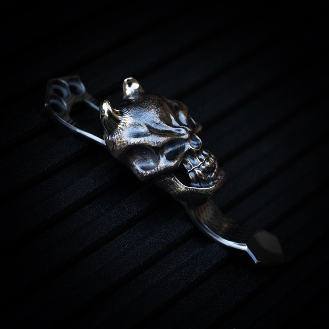 Steel Flame x Ti2 -- 3 Hole Bronze Hannya Clip