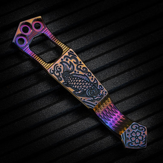 Steel Flame x Ti2 -- 3 Hole Koi Clip (Purple Laze)