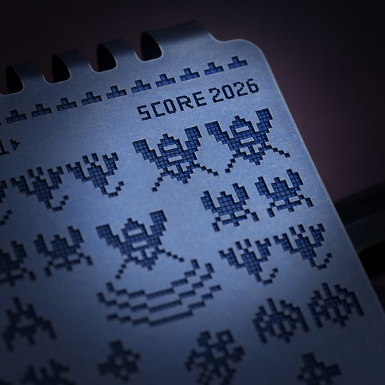 Minimalist Wallet LE Series -- Galaga (Blue Ano / Tumbled)