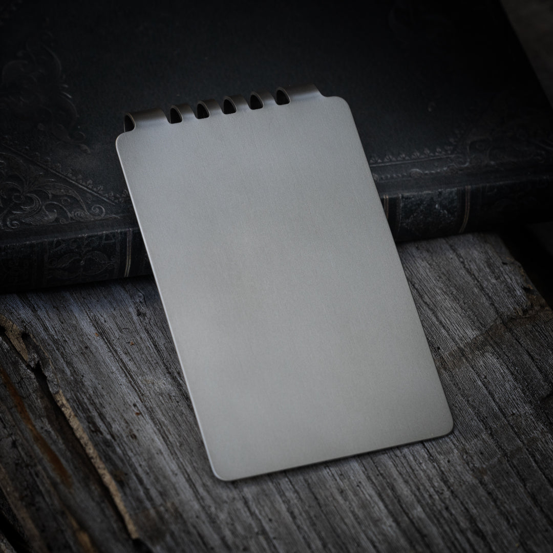 Minimalist Wallet -- Titanium (Tumbled)