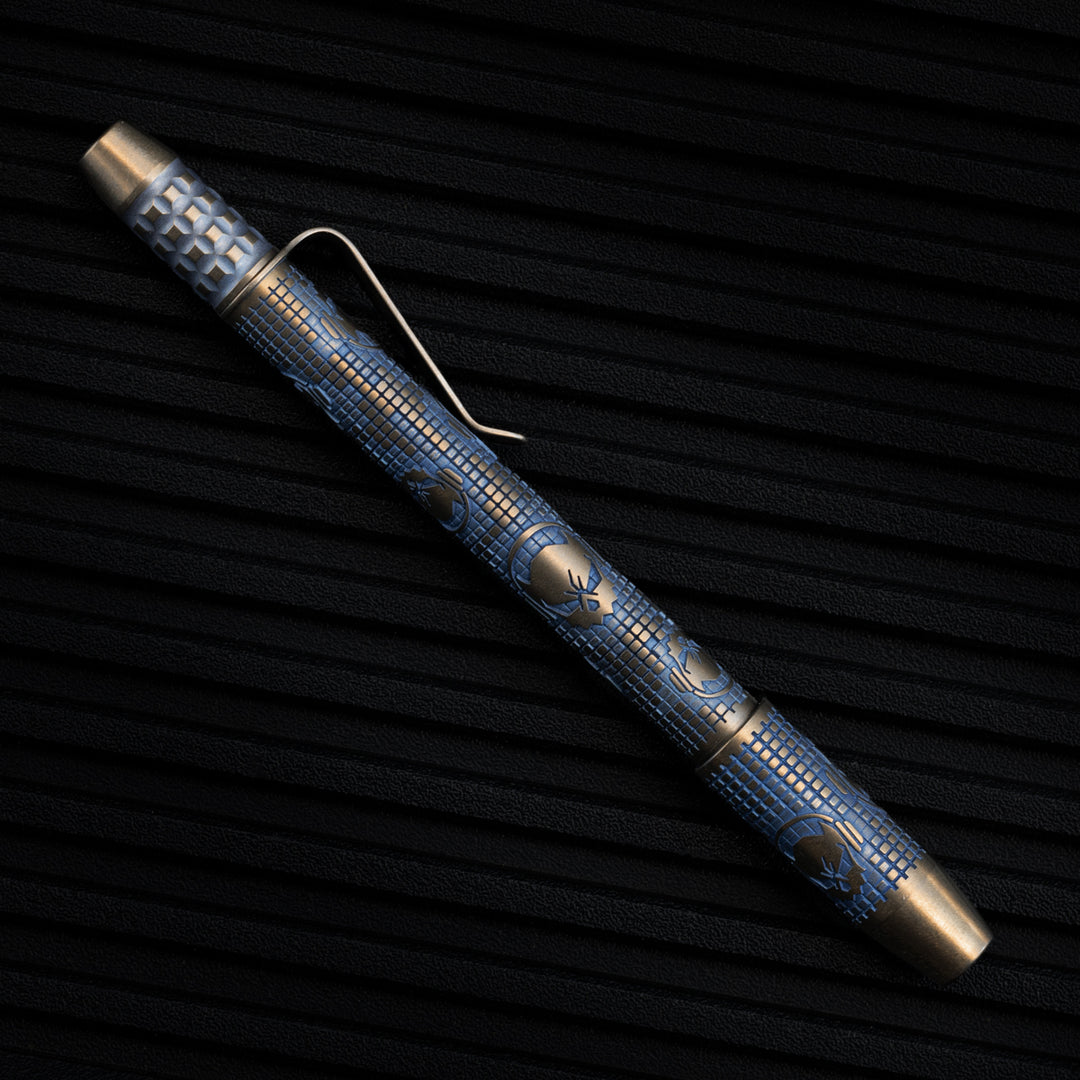 Titanium TechLiner Grid Pen -- Ladetta (Blue / Bronze Ano)