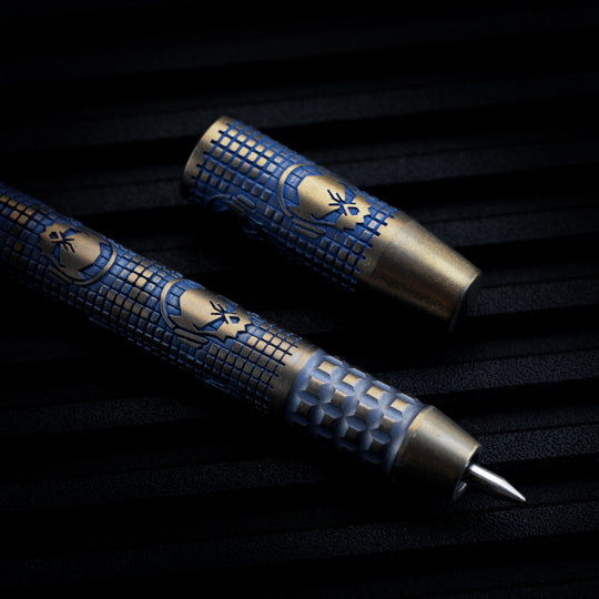 Titanium TechLiner Grid Pen -- Ladetta (Blue / Bronze Ano)