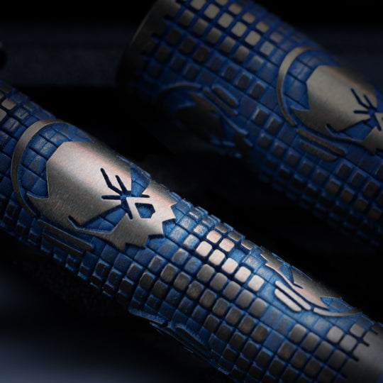 Titanium TechLiner Grid Pen -- Ladetta (Blue / Bronze Ano)