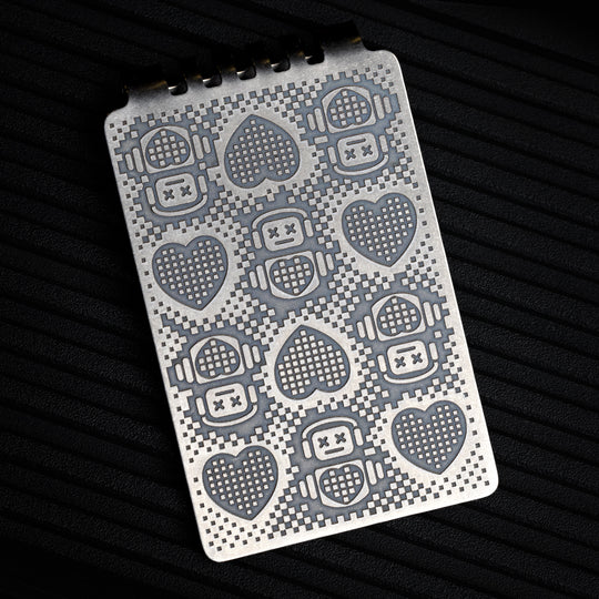 Minimalist Wallet LE Series -- Robot Heart (Tumbled)