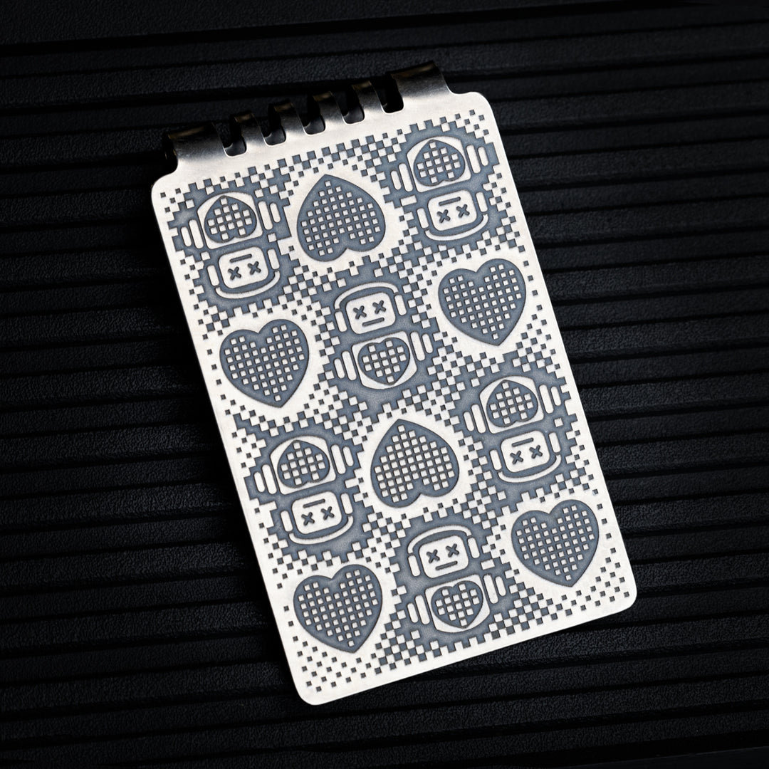 Minimalist Wallet LE Series -- Robot Heart (Tumbled)