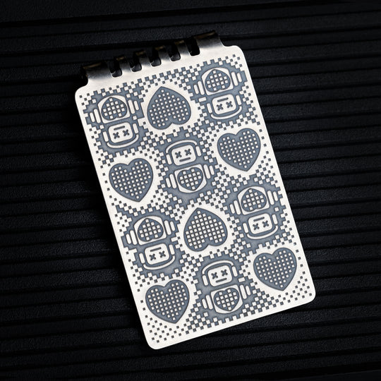 Minimalist Wallet LE Series -- Robot Heart (Tumbled)