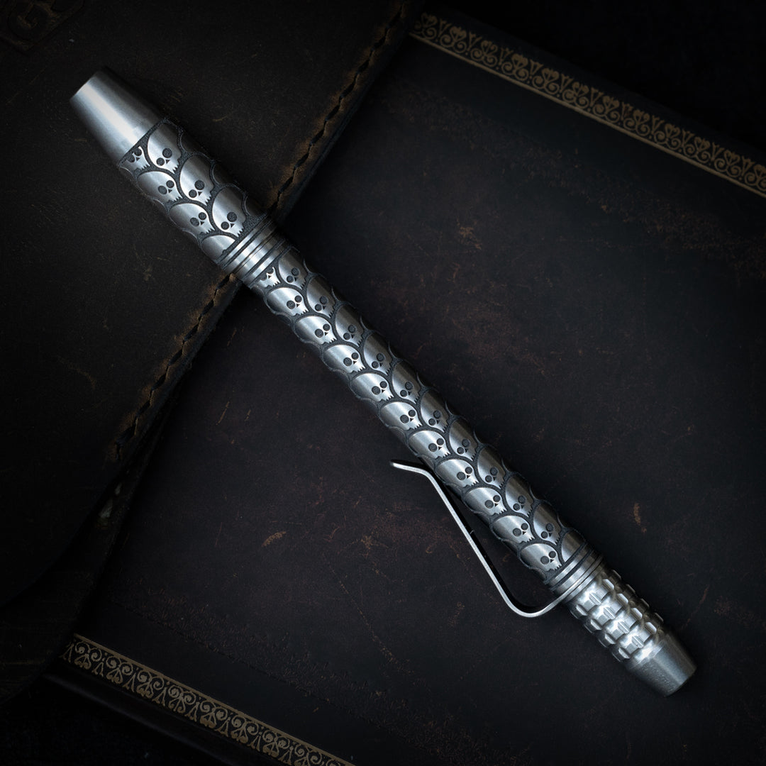 Titanium TechLiner Grid Pen --  Playge Pandemic LE (Tumbled)