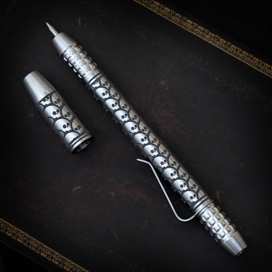 Titanium TechLiner Grid Pen --  Playge Pandemic LE (Tumbled)