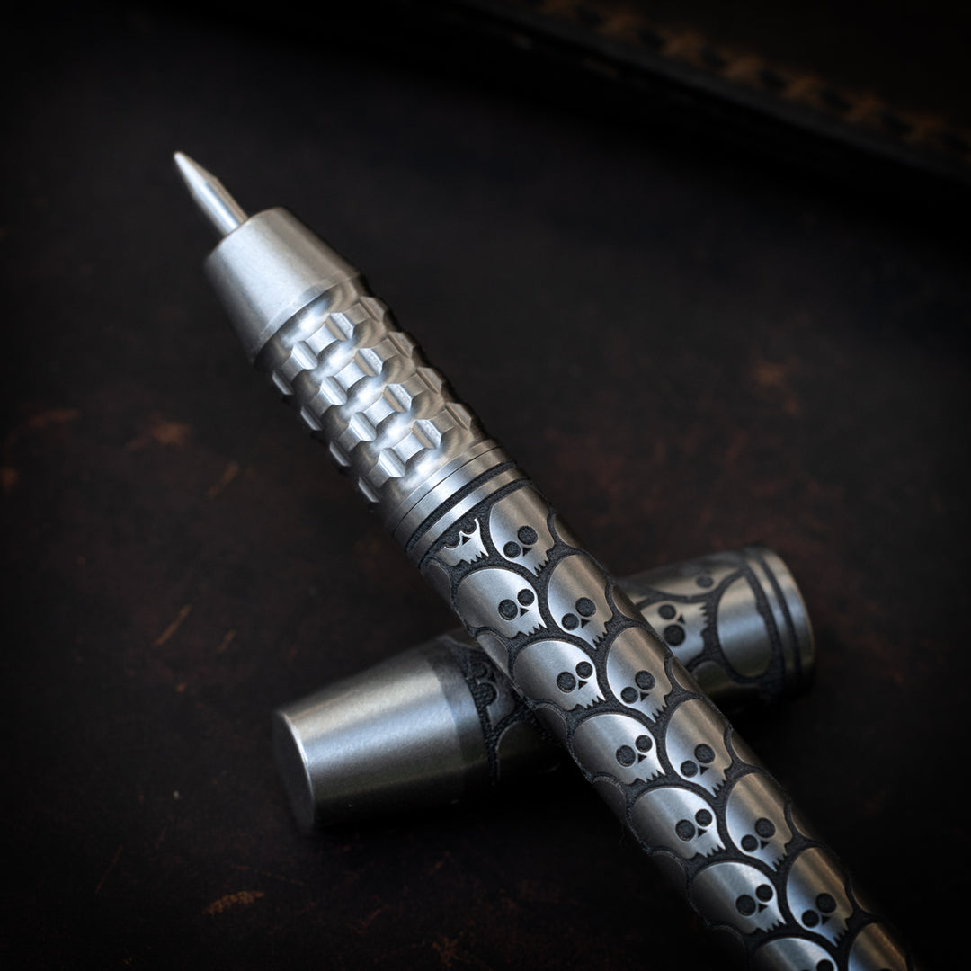 Titanium TechLiner Grid Pen --  Playge Pandemic LE (Tumbled)