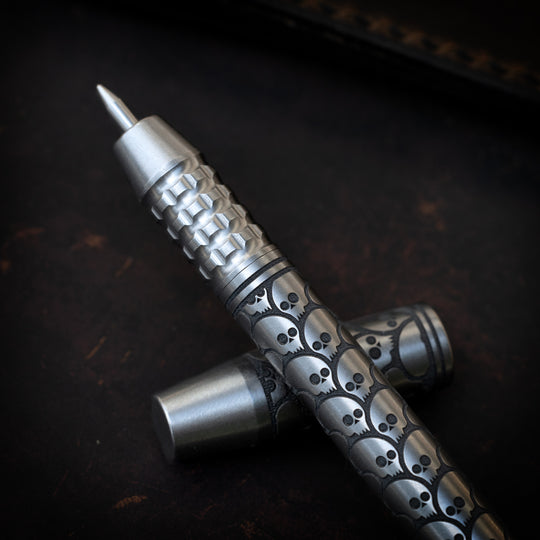 Titanium TechLiner Grid Pen --  Playge Pandemic LE (Tumbled)