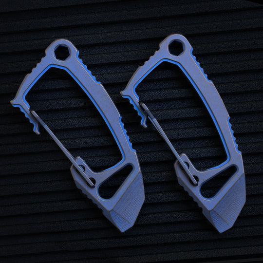 Titanium Bond-Vox HALO Carabiner -- (Blue / Bronze Ano)