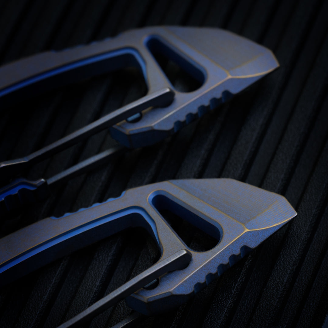 Titanium Bond-Vox HALO Carabiner -- (Blue / Bronze Ano)