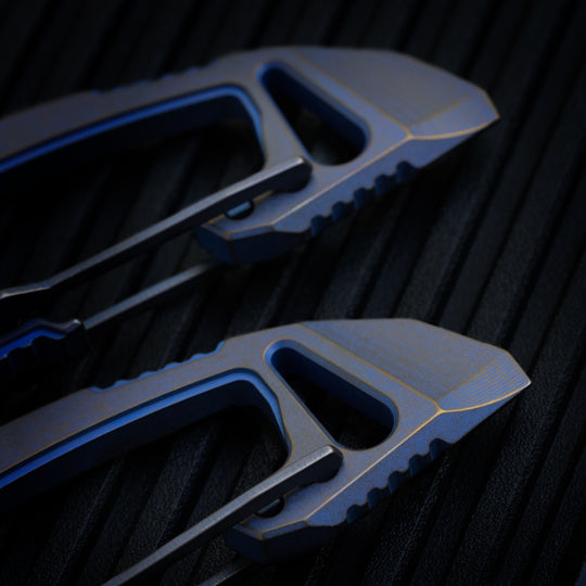 Titanium Bond-Vox HALO Carabiner -- (Blue / Bronze Ano)
