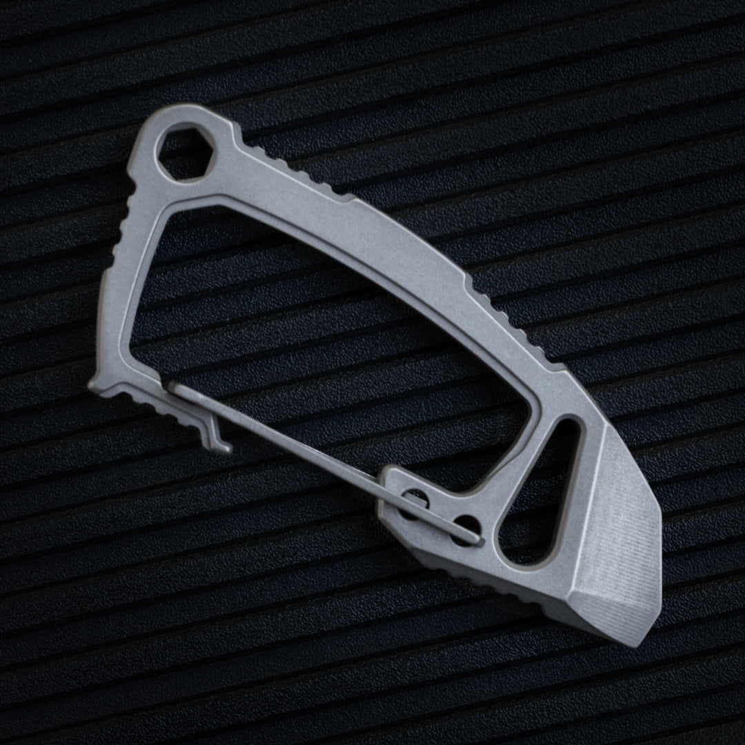 Titanium Bond-Vox HALO Carabiner -- (Blasted & Tumbled)