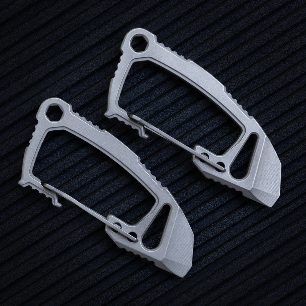 Titanium Bond-Vox HALO Carabiner -- (Blasted & Tumbled)