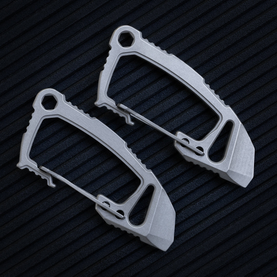 Titanium Bond-Vox HALO Carabiner -- (Blasted & Tumbled)