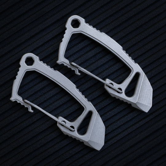 Titanium Bond-Vox HALO Carabiner -- (Blasted & Tumbled)