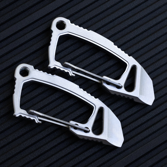Titanium Bond-Vox HALO Carabiner -- (Tumbled)