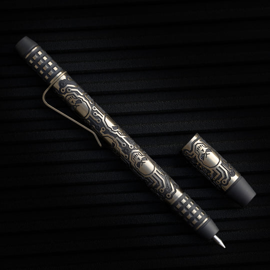 Titanium TechLiner Grid Pen --  Tech Pirate LE (Matte TRD / Bronze Ano)
