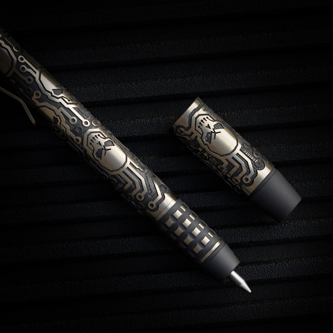 Titanium TechLiner Grid Pen --  Tech Pirate LE (Matte TRD / Bronze Ano)