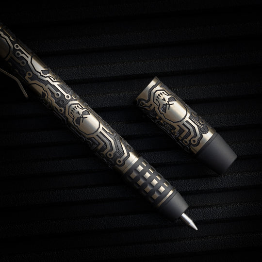 Titanium TechLiner Grid Pen --  Tech Pirate LE (Matte TRD / Bronze Ano)