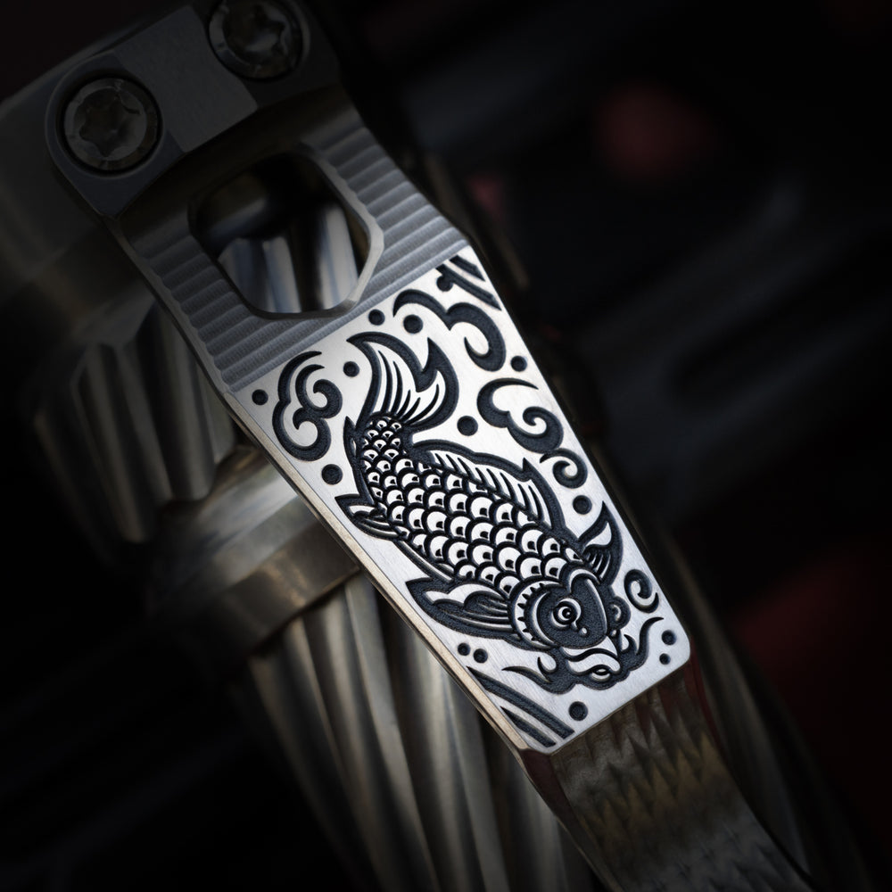 Steel Flame x Ti2 -- 2 Hole Koi Clip (Satin)