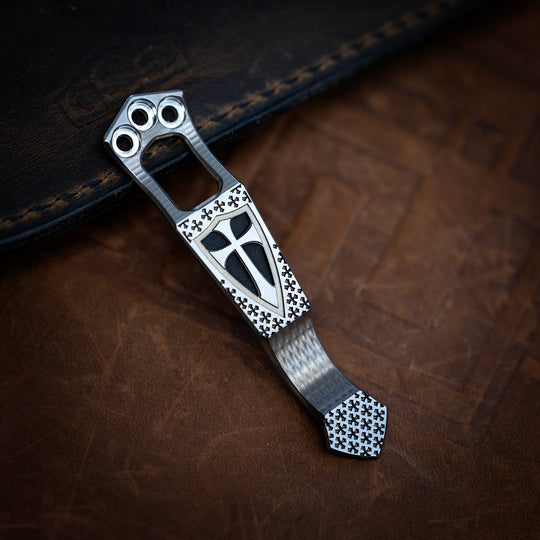 Steel Flame x Ti2 -- 3 Hole Crusader Clip (Polished)