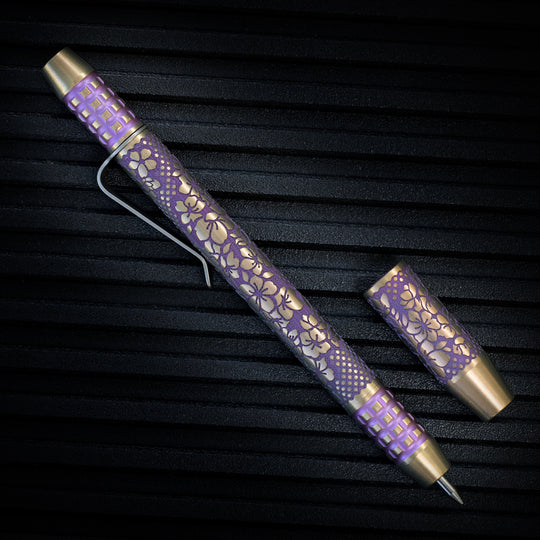 Titanium TechLiner Grid Pen -- Sakura LE (Gold / Violet Ano)