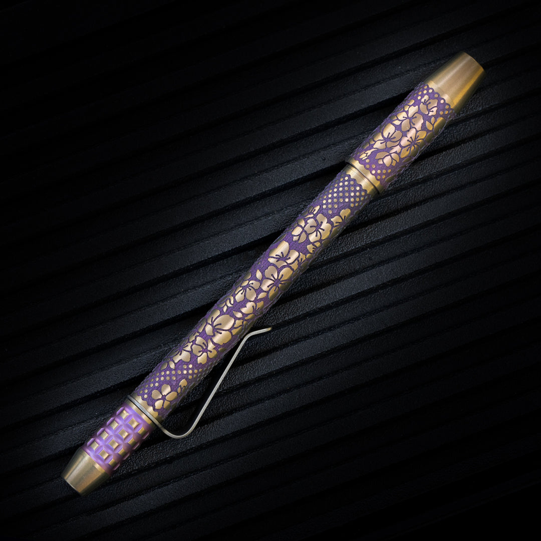Titanium TechLiner Grid Pen -- Sakura LE (Gold / Violet Ano)