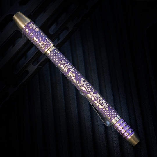 Titanium TechLiner Grid Pen -- Sakura LE (Gold / Violet Ano)