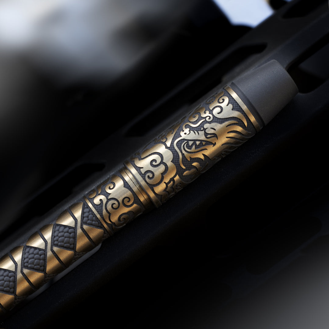Titanium TechLiner Grid Pen -- Hanzō LE (Matte TRD / Bronze Ano)