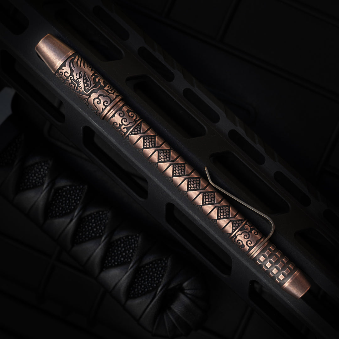 Copper TechLiner Grid Pen -- Hanzō LE (Acid Washed / Tumbled)