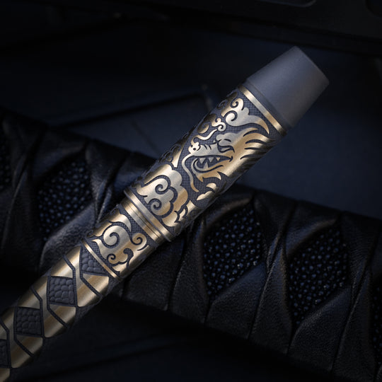 Titanium TechLiner Grid Pen -- Hanzō LE (Matte TRD / Bronze Ano)