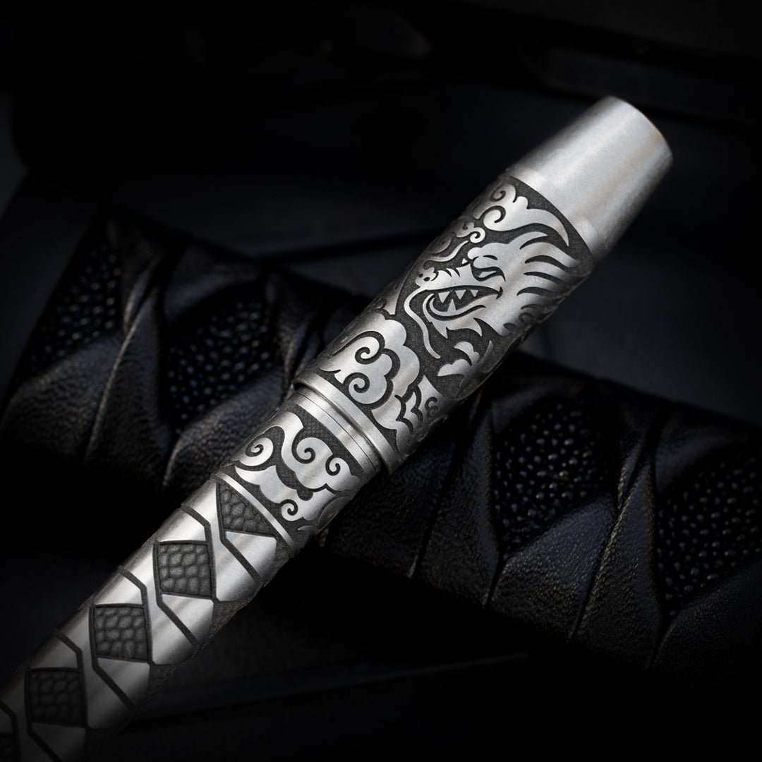 Titanium TechLiner Grid Pen -- Hanzō LE (Tumbled)