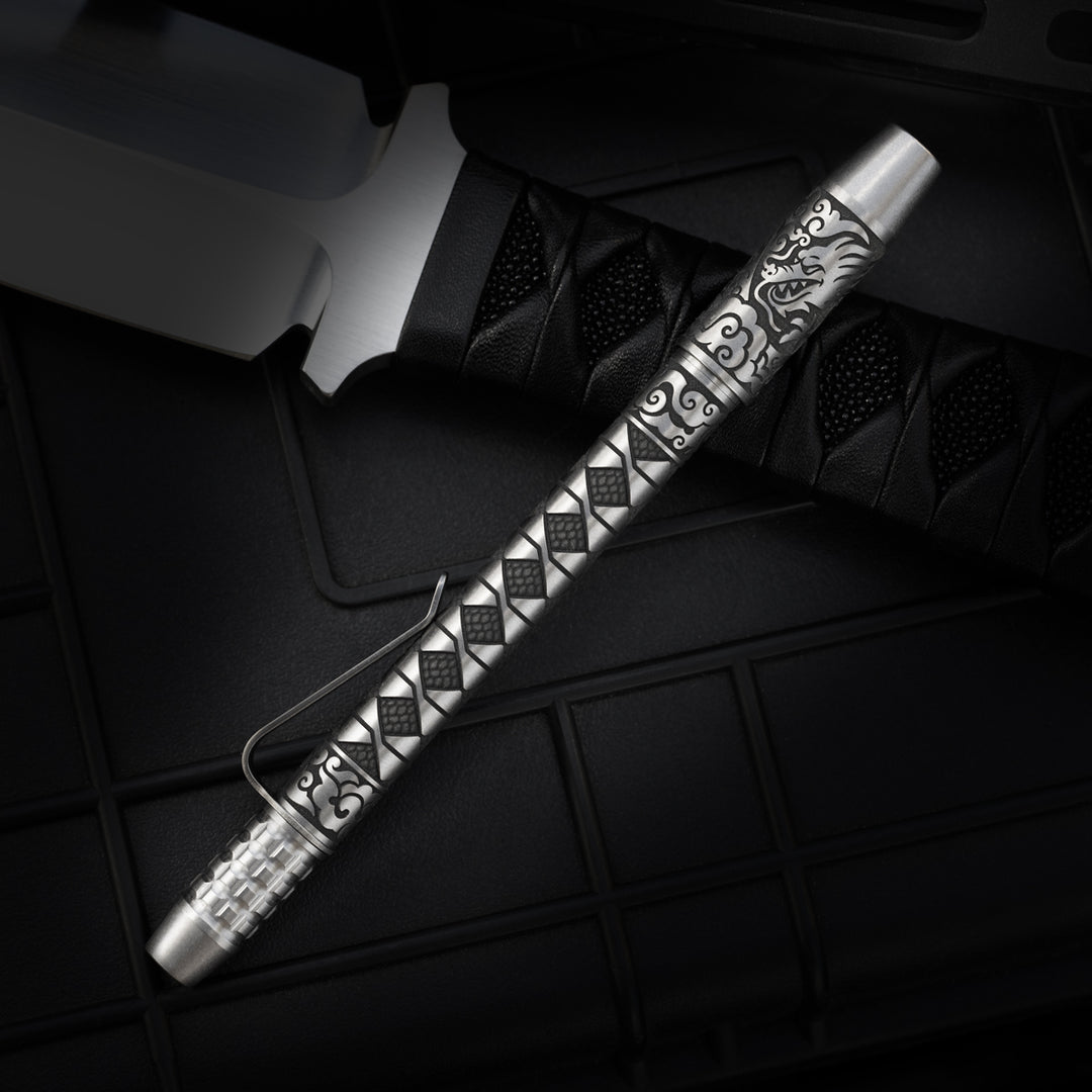 Titanium TechLiner Grid Pen -- Hanzō LE (Tumbled)