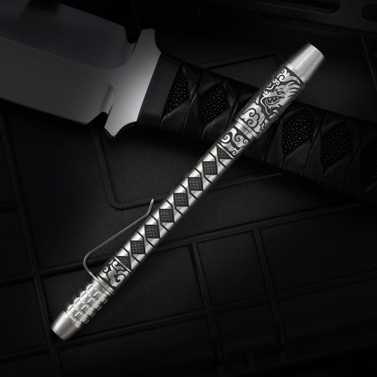 Titanium TechLiner Grid Pen -- Hanzō LE (Tumbled)