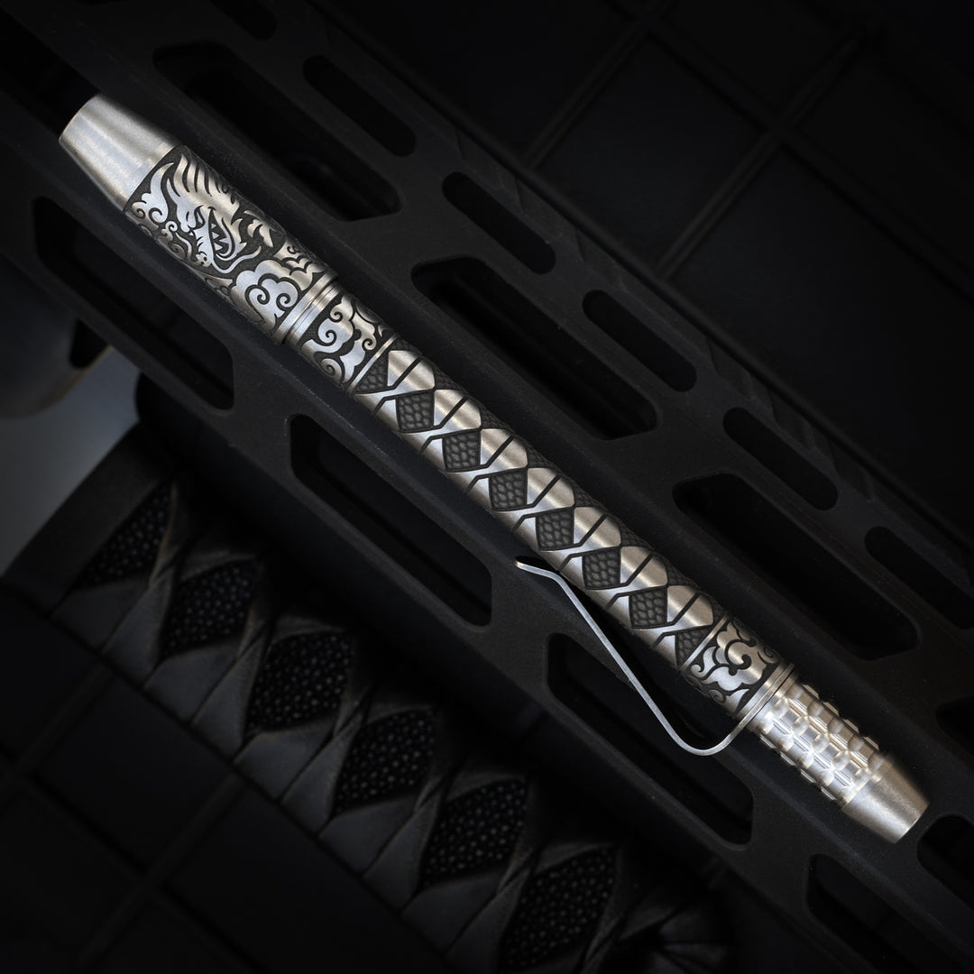 Titanium TechLiner Grid Pen -- Hanzō LE (Tumbled)