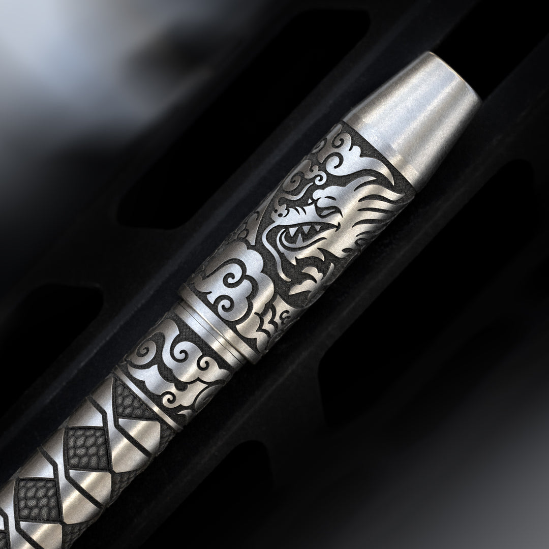 Titanium TechLiner Grid Pen -- Hanzō LE (Tumbled)