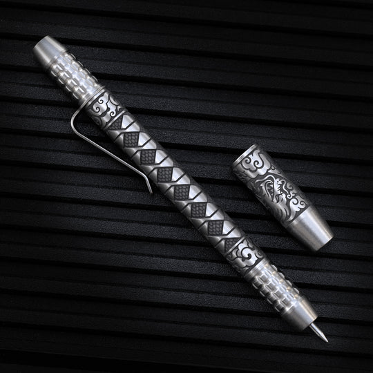 Titanium TechLiner Grid Pen -- Hanzō LE (Tumbled)