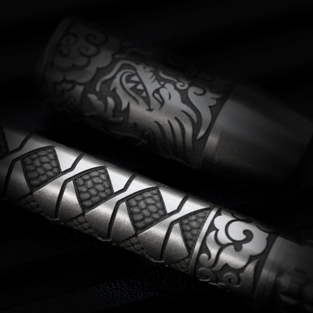 Titanium TechLiner Grid Pen -- Hanzō LE (Tumbled)
