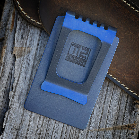 Minimalist Wallet LE Series -- Salt Girl (Arctic Blue Ano)