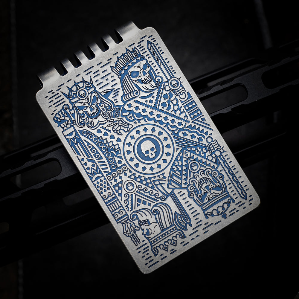 Minimalist Wallet LE Series -- Kingsmen (Tumbled Blue Ano)