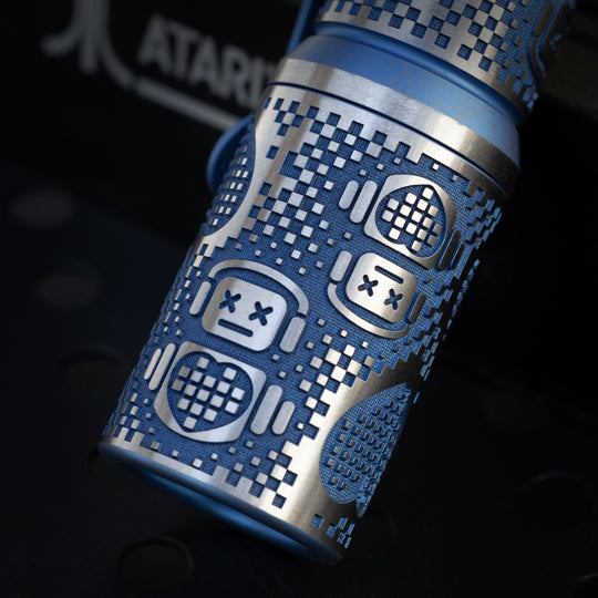 CWF Arcadian Flashlight - Robot Heart (Blue Ano / Tumbled)