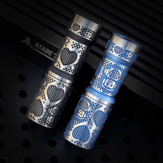 CWF Arcadian Flashlight - Robot Heart (Blue Ano / Tumbled)
