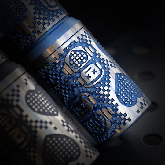 CWF Arcadian Flashlight - Robot Heart (Blue Ano / Tumbled)