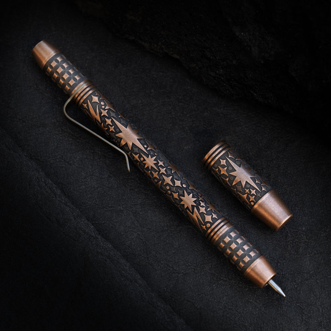 Copper TechLiner Grid Pen -- Galaxy LE (Acid Washed / Burnished)