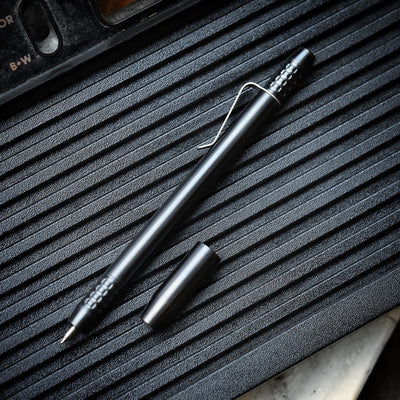 Titanium TechLiner Grid Pen -- DLC (Hand Sanded)