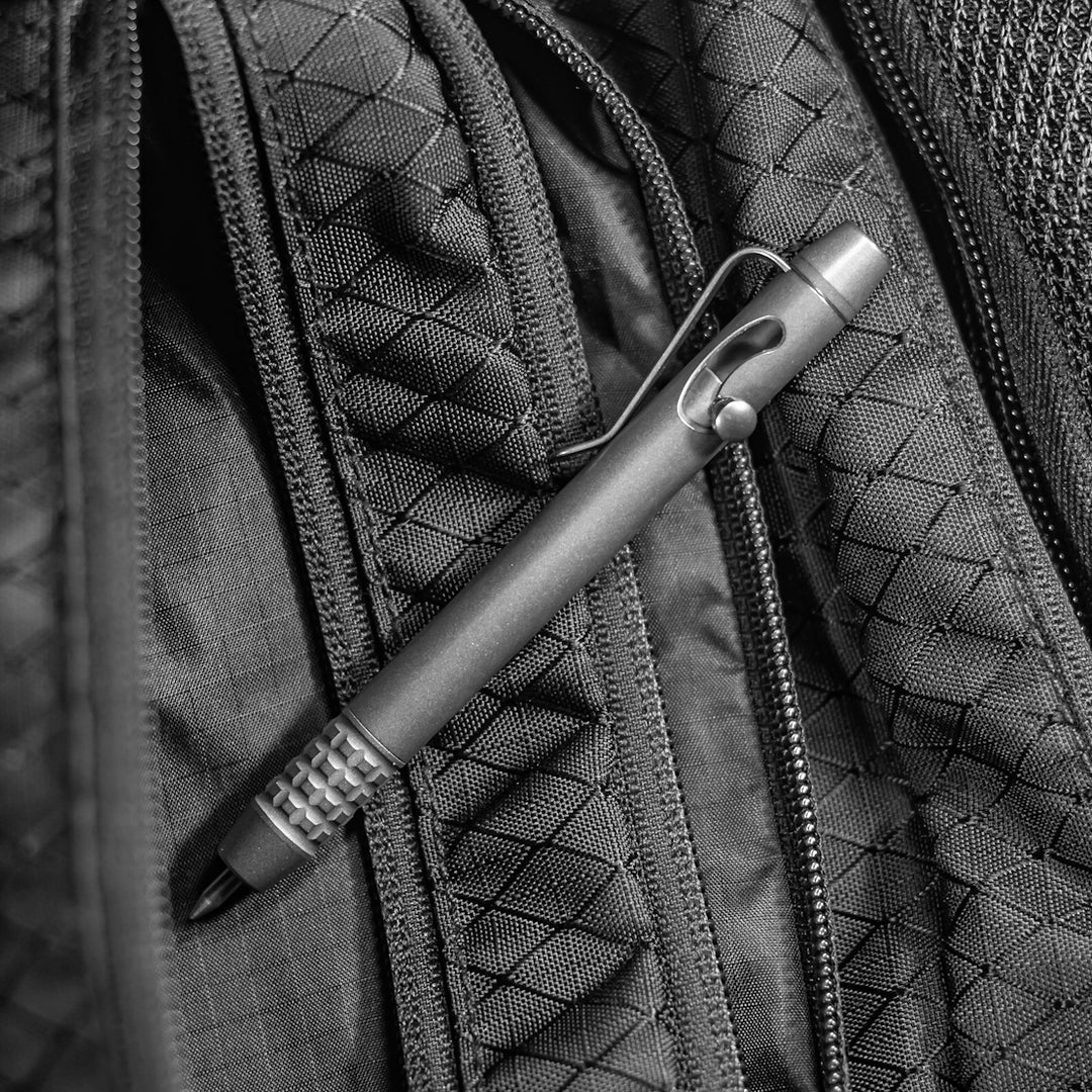 Titanium BoltLiner Grid Pen -- (Blasted and Tumbled)